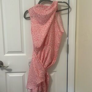 Floral high neck dress